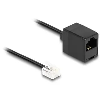 DeLock Telefonkabel RJ11 Stecker zu RJ45 Buchse schwarz 1 m