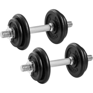 Songmics Kurzhantel Hantelset aus Gusseisen verstellbar 20 kg schwarz