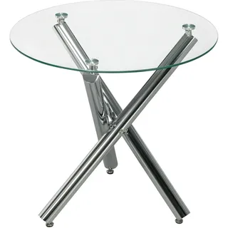 Homcom Esstisch, Glas, 80x74x80 cm Esszimmer, Esstische