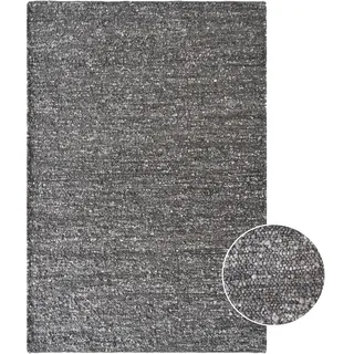 MY HOME Teppich »Landhaus, handgewebt, Wollteppich« rechteckig 10 mm Höhe Naturfaser, Wolle, handgewebter Wendeteppich, Schlafzimmer, Wohnzimmer, grau