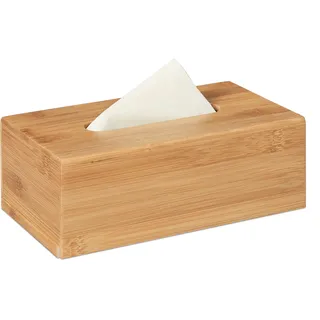 Relaxdays Tücherbox Braun