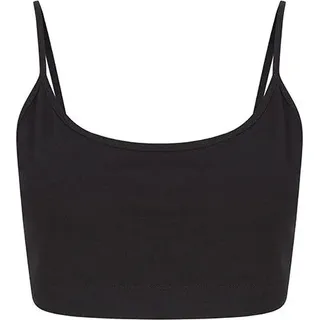 SF Women Sustainable Fashion Cropped Cami Top SK230 black S - Schwarz