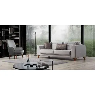 JV Möbel Couchgarnituren Set 3+1 Garnitur Design Modern - Grau