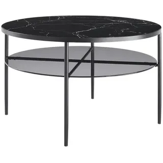 SalesFever Couchtisch Ø 81 cm Wohnzimmer, Wohnzimmertische, Couchtische, Couchtische Marmoroptik