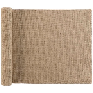 MACOSA U1731153 Tischläufer Jute 35 x 140 cm braun Natur Tisch-Läufer Tischdecke Tischwäsche Tischdekoration Tischmatte Tischband Tafelläufer Jutetischdecke