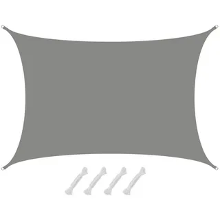 AMANKA UV Sonnensegel Wasserdicht 6x4 - Rechteckig - Sonnenschutz Segel Garten Terrasse