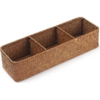 Aufbewahrungskorb Seegras Rechteck Klein Gewebt Regal Tank Körbe - Organisieren Toilettenpapier - 37cm x 12cm x 8cm