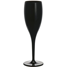 Garcia de Pou 12 Stück - Champagnergläser, 130 ml, Ø 5,2/6,2 x 19,1 cm, Schwarz, Polycarbonat