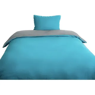 Microfaser Wende-Bettwäsche mit Reißverschluss, für Einzel- und Doppelbett 155 x 220 cm + 80 x 80 cm