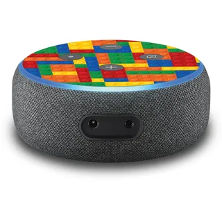 2er Set Aufkleber Bausteine passend für Alexa Echo Dot Gen.3 Assistant R137-30