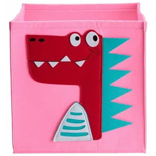 HOWHOMELY | Aufbewahrungsbox - Regalbox- rosa - rot - 30 x 30 cm - Spielzeugkiste - Kinderzimmer - für Spielzeug - Rosa, Rot