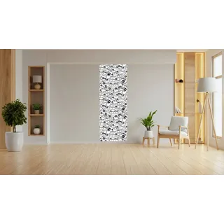 Queence Wandsticker Fahrzeuge (1 St), DIY-Wandsticker zum Bemalen weiß