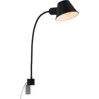 BRILONER - Leselampe mit Ein/Aus-Schalter, schwenkbar, viele Befestigungspositionen, Wandleuchte Innen, Wandlampe, Bettlampe, Lampe Bett, Leselicht, Nachttischlampe, 63x14 cm, Schwarz