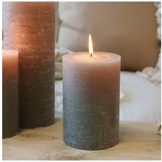 Chic Antique Macon Stumpenkerze 15 cm leinen