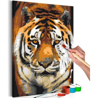 Vlies Malen nach Zahlen - Asian Tiger 40x60 cm Tiere n-A-1054-d-a