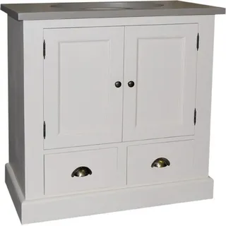 Casa Padrino Landhaus Stil Waschschrank Waschtisch inkl 1 Waschbecken - Bad Schrank