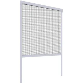 Mosquito Stop Insektenschutzrollo, Rollofenster Insektenschutz, Rollo-Fliegengitter für Fenster, individuell kürzbar, weiß, 130 x 160 cm, 23591