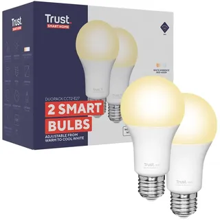 Trust LED-Birne 2er-Pack E27 9W warmweiß