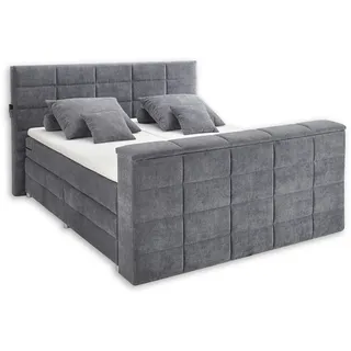Stella Trading Boxspringbett 180 x 200 cm H2 Anthrazit