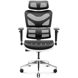 Diablo Chairs Diablo V-Commander Netzstoff Weiß-Schwarz