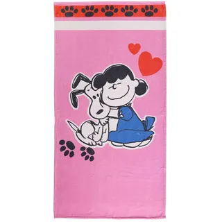 ONOMATO! Peanuts Snoopy Strandtuch Handtuch Badetuch Pink 70 x 140 cm