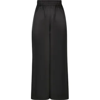 URBAN CLASSICS Satin Wide Leg Pants, schwarz - XXL