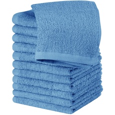 Utopia Towels Baumwoll-Waschlappen-Set – 100% ringgesponnene Baumwolle, hochwertige Flanell-Waschlappen, sehr saugfähig und weich, Fingerspitzen-Handtücher (12 Stück, Electric Blue)