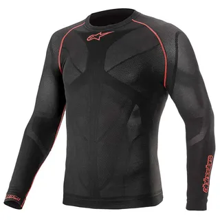 Alpinestars Ride Tech V2 Summer Langarm-baselayer - Black / Red - M-L