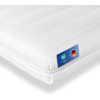 10cm Ergonomische 7-Zonen Kaltschaum Matratzenauflage Matratzentopper Matratzenschoner Topper - H3 - (180 x 200 cm) - Träumegut24 - Weiß