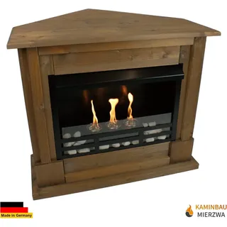 Gelkamin Ethanolkamin Kaminofen Eckkamin Rafael Premium Royal - Eiche - Braun