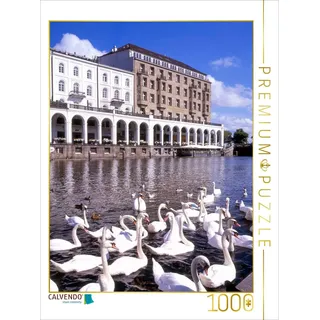 CALVENDO Puzzle Hamburgs Alsterschwäne 1000 Teile Puzzle hoch | Lege-Größe cm Foto-Puzzle für glückliche Stunden