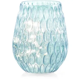 LED Deko AmeliaHome Glas Leuchten Stimmungsbeleuchtung aus Glas Madrid Hellblau