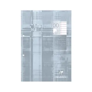 Clairefontaine Notizbuch DIN A4 Liniert Geleimt Hellgrau Perforiert 200 Seiten 100 Blatt