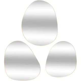 Atmosphera Createur d ́interieur Spiegel-Set Lida 3er-Set , Metall , 37x47x37 cm , Spiegel