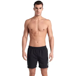 Arena Badeshorts »FUNDAMENTALS LOGO BOXER R schwarz-weiß