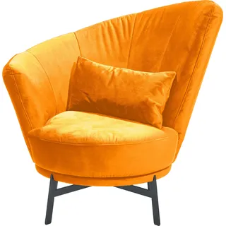 Musterring Drehsessel Kleo Polyester 97 x 95 x 88 cm gold mit Nierenkissen