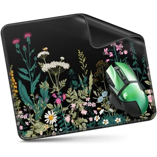Mousepad 300x250mm, Gaming Mauspad mit Blumen Kräutermuster Design