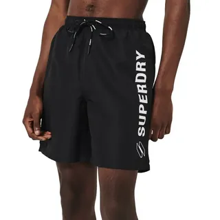 Superdry Code Applque 19inch Badeshorts - Black - M