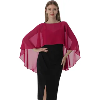 Hotshawl Damen Chiffon-umhang001 Pashmina-Schal | Leichte, klassische Capelets für Damen, weicher Überzug für Hochzeit, Brautjungfern, formeller Hals, durchsichtige Schals für