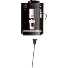 Melitta Caffeo Passione F530-102, Kaffeevollautomat mit Auto-Cappuccinatore-System, Schwarz + Milchlanze für Kaffeevollautomaten, Edelstahl, Schwarz