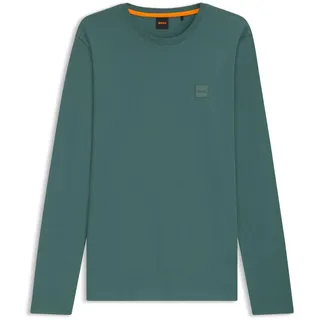 BOSS Herren Tacks Longsleeve aus Baumwoll-Jersey mit Logo-Aufnäher
