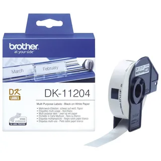 Brother DK-11204 Etiketten, 17x54mm, weiß, 1 Rolle (DK11204)
