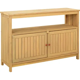 vidaXL Gartenkonsole Tisch Helles Akazienholz 110 x 35 x 75 cm