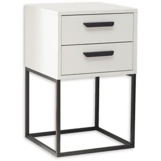 Möbel Boss Nachtschrank Suna 40 x 65 x 38,5 cm Schwarz/Weiß