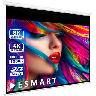 ESMART Professional MIROLO Rollo-Leinwand 297 cm Bild 280 x 210 cm (138") 4:3 | Heimkino Beamer Projektionsleinwand Rollo Leinwand LCD LED