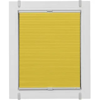 SUNLINES Plissee Start-up Style Honeycomb, verdunkelnd, ohne Bohren, verspannt, Klemmfix, verspannt mit Simply-Fix Klemmträger, Wabenplissee, nach Maß gelb 95 cm x 105 cm