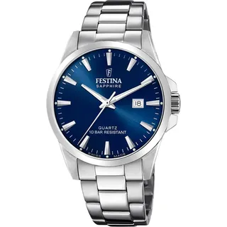 Festina F20024/3 Swiss Made mit Datumsanzeige - blau,silber - 41.0mm