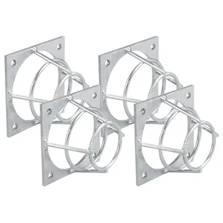 Windhager Nesträuberschutz für Nistkästen, sicherer Fluglochschutz, Spechtschutz, Zubehör für Nistkasten, 7 x 7 x 4 cm, 07471, Silber (Packung mit 4)