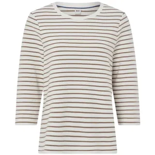 BRAX Damen Style.Bonnie Cotton Structure Rib Stripe Sweatshirt