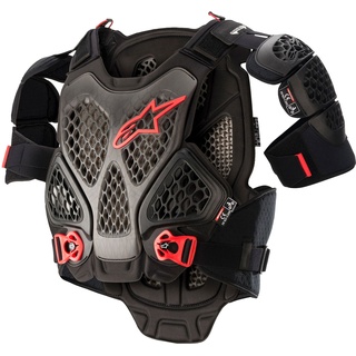 Alpinestars A-6 Protektorenweste - Schwarz/Dunkelgrau/Rot / XS/S